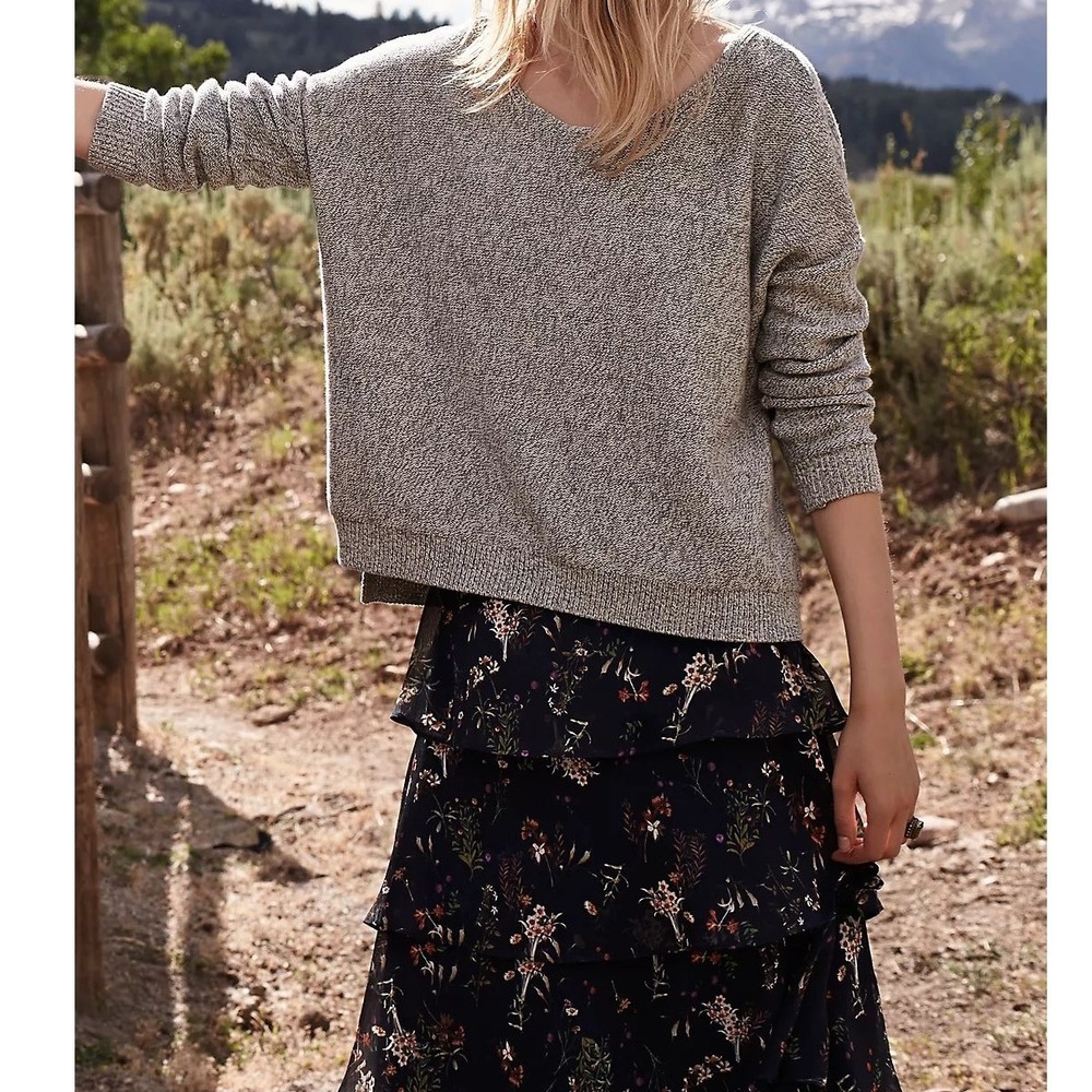 Maeve Anthropologie Navy Blue Botanica Tiered Floral Skirt Small FB1288